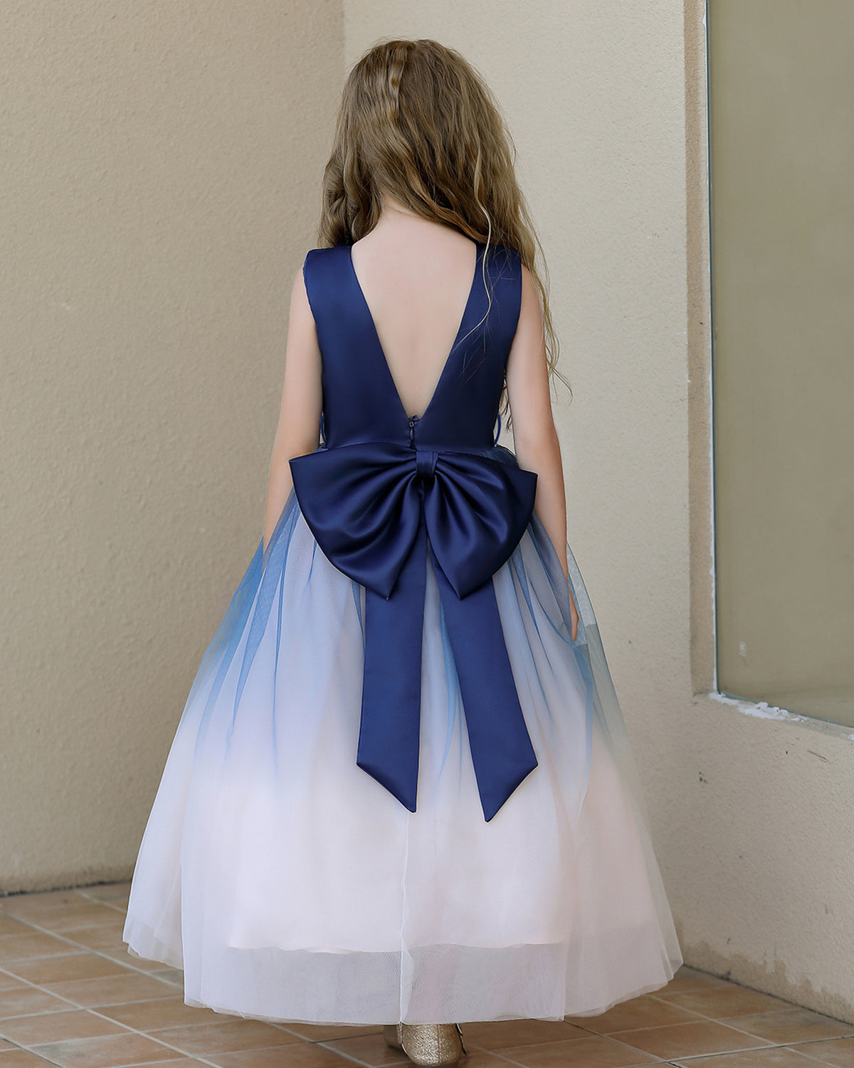 7809 Kids Dresses for Girls Gown Fluffy Mesh Layered Modeling Kid Evening Party Dresses Princess for 3-13 Years