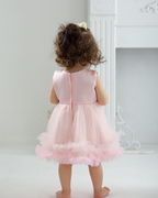 7885 Baby Girl Dress 3-24 Months Dusty Pink Sleeveless Tulle Princess Party Dress Birthday Wedding Christening Outfit