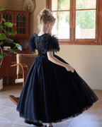 5261 Kids Dresses for Girls Elegant Sleeve Luxury Princess Dress Girl Party New Design Teenage Pageant Girls Clothes 8-12 Years
