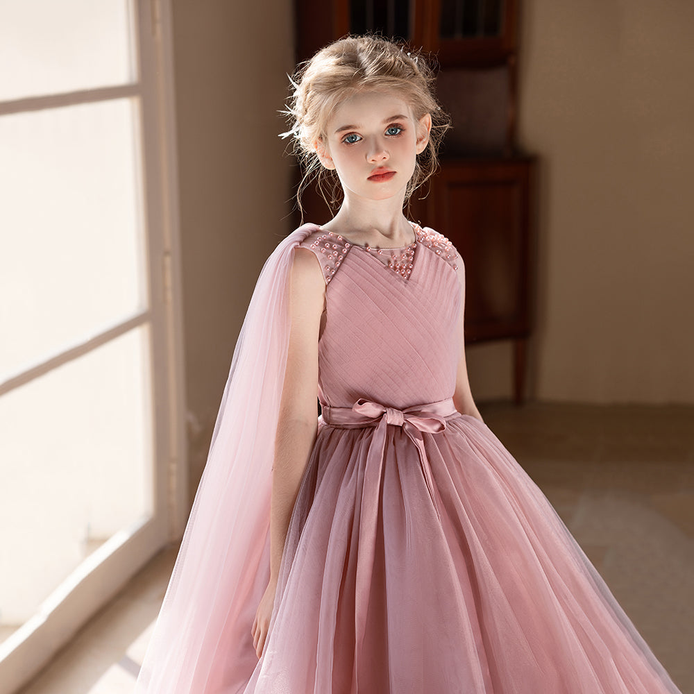 5159 Flower Girl Wedding Bridesmaid Dress 4-12 Birthday Party Ball Gown Evening Dress Elegant Princess Dress for Girl