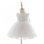 7909 Wholesale Luxury Elegant Light Casual Custom Embroidered Cotton Frock Dress for 1 Year Old Infant Baby Girls Kids Boys Birthday