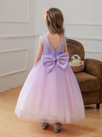 5067 Sleeveless Princess Dress Girls Dresses Formal Luxury Gown for Kids Birthday Party Celebration
