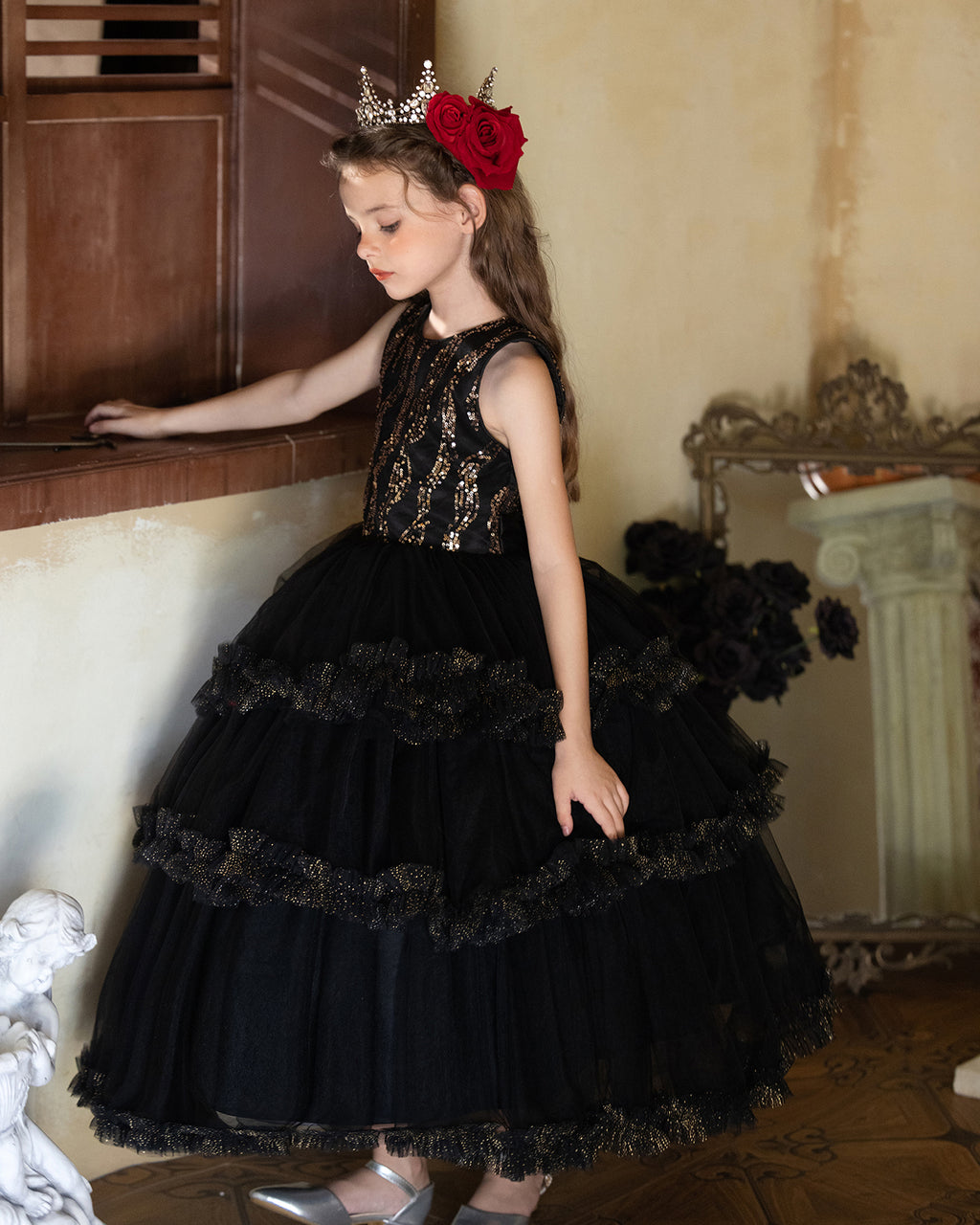 5202 Halloween Kids Clothes Children Costume Cosplay Costume Clothes Girl Witch Festival Princess Girls Party Dresses
