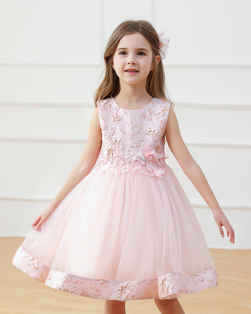 5076 Kid Dress for Girl Princess Flower Girls' Dresses Birthday Party Beautiful Sleeveless New Design 5 Year Old Girl Clothes