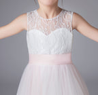 8551 Kids Party Wear Flower Girls Dresses for Weeding Long a Line Wedding Pageant Dresses Tulle Party Gown Children Dress 11 Year Old