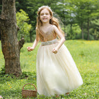 7691 High Quality Hot Sell Long Dress Flower Girl Dresses Princess Kids Wear Sequined Wholesale Skirt Fashion Children's Clothing