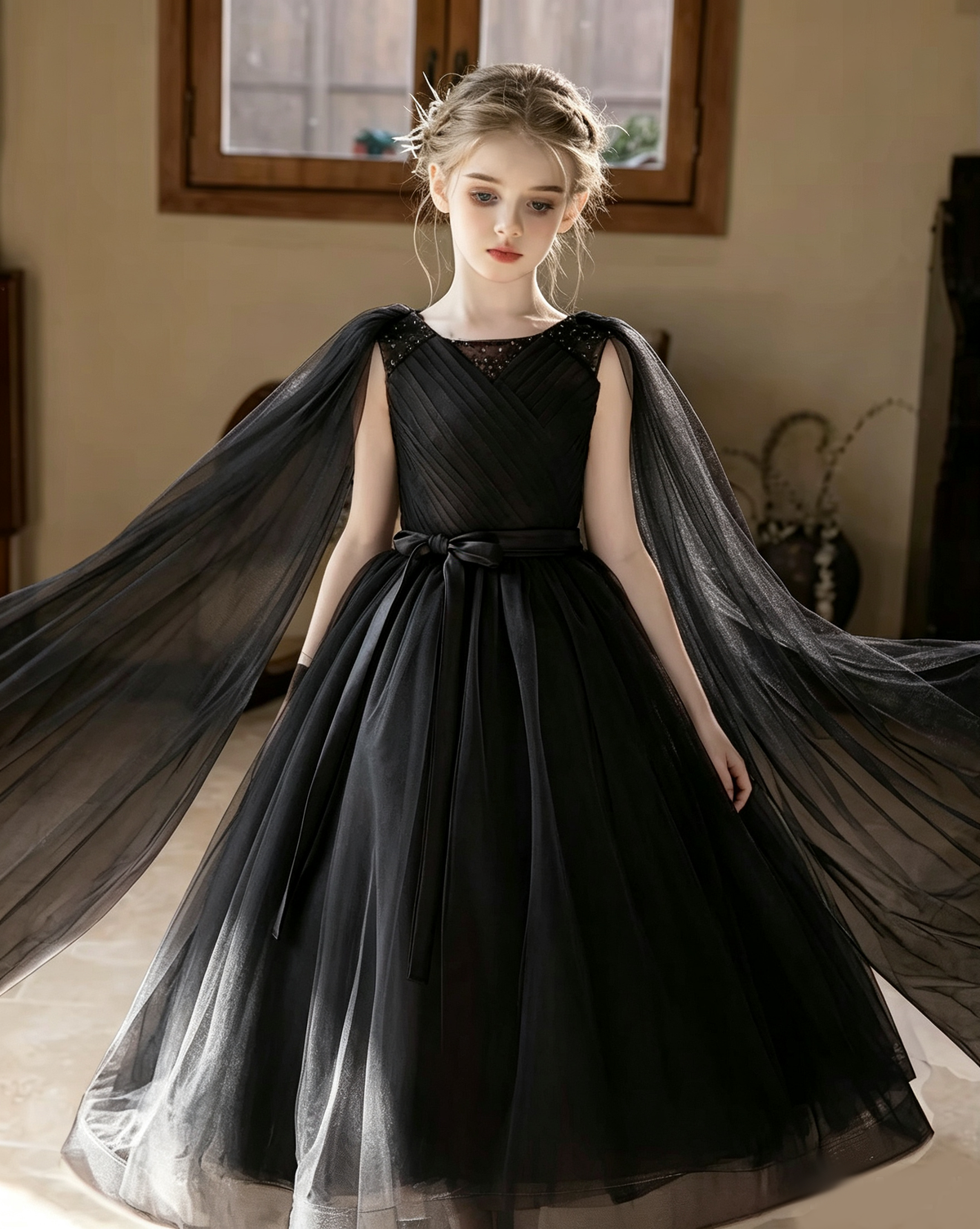 5159 Flower Girl Wedding Bridesmaid Dress 4-12 Birthday Party Ball Gown Evening Dress Elegant Princess Dress for Girl