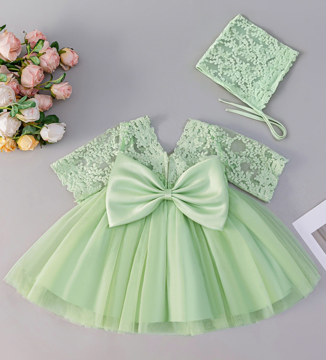 5078 Black Fluffy Princess Gown Lace Dress Set Wholesale 0-6 Months Latest Fashion Baby Girl Party Wear Dress for Baby Boy