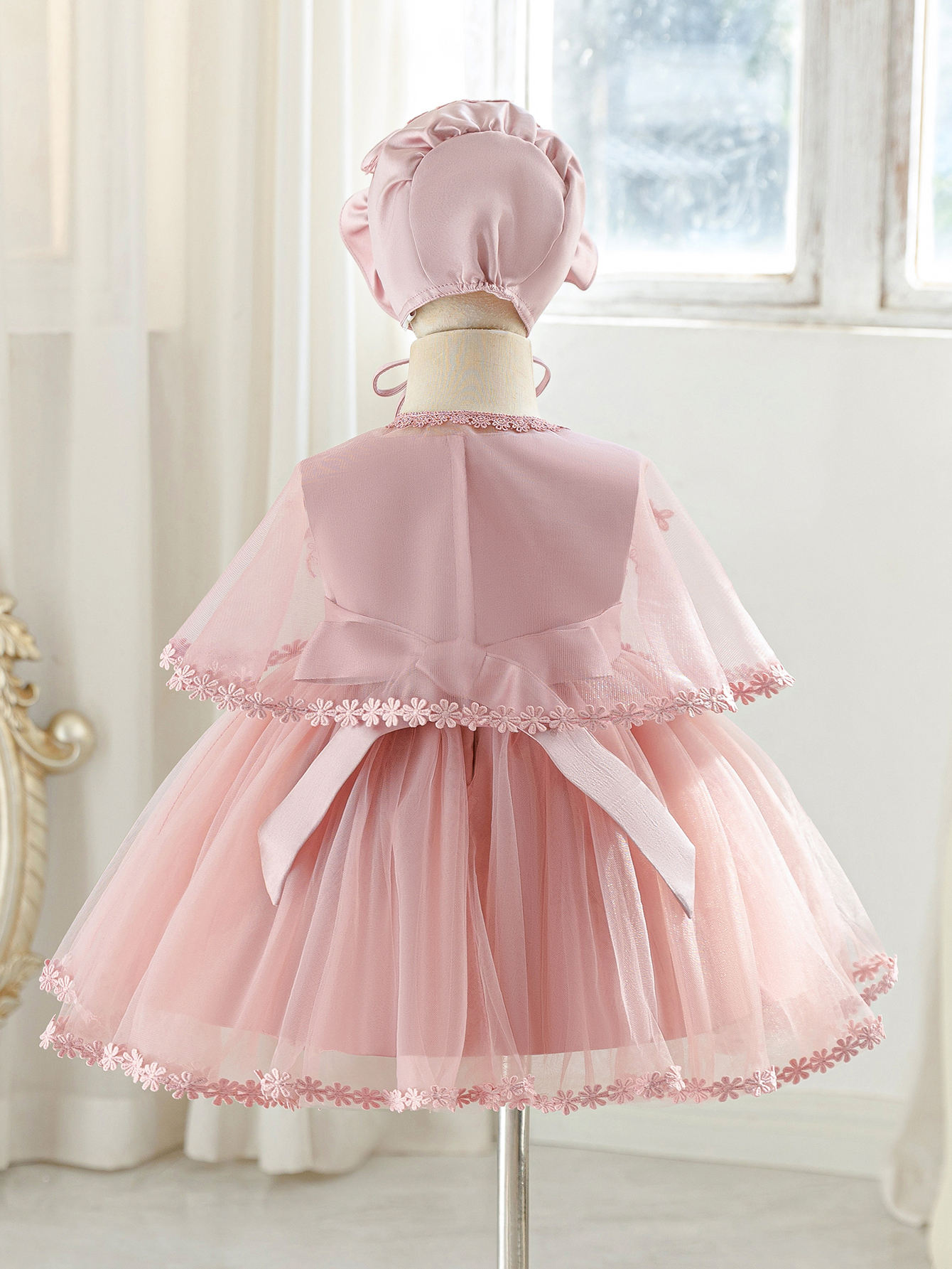 6116 New Design 3Pcs Baby Girl Frock 0-9 Months Party Dress 1Y Black First Birthday Party Prom Gown Toddler Pageant Dress With Hat