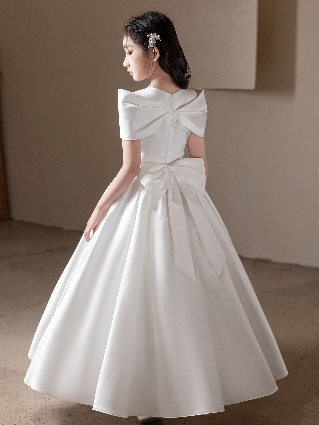 5167 Formal Flower Girl Wedding Dresses Summer Girl Long-style Performance Host Luxury Young Girl Clothes Birthday Party Dress