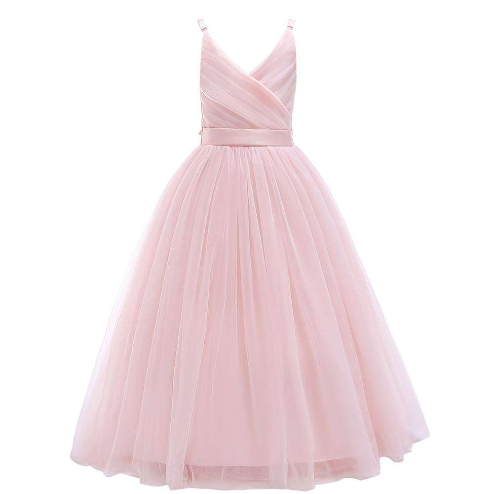 9726 Wholesale Elegant Purple Princess Evening Gown Flower Girl Wedding Birthday Party Dress Kids Teenager Girls Formal Dresses