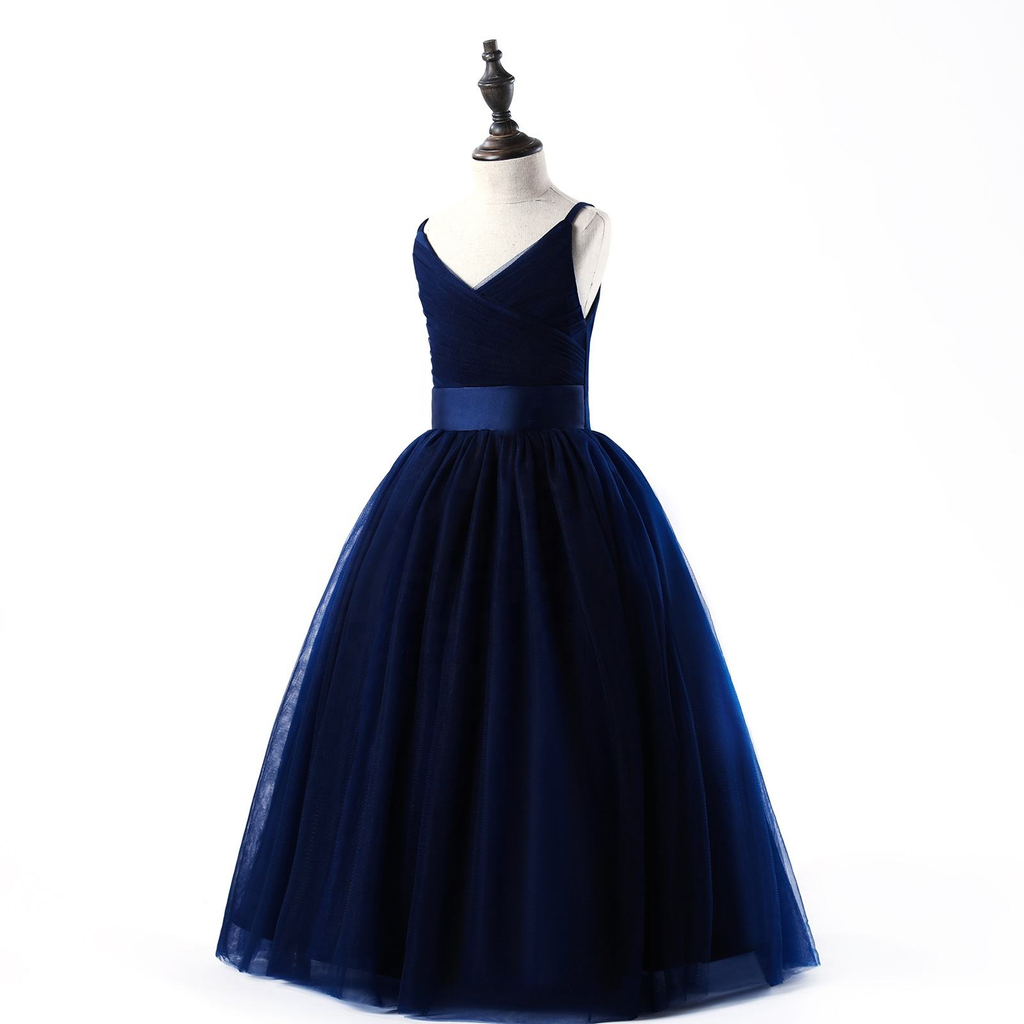 9726 Wholesale Elegant Purple Princess Evening Gown Flower Girl Wedding Birthday Party Dress Kids Teenager Girls Formal Dresses