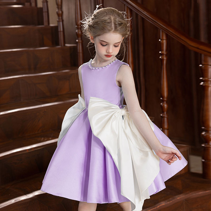 5160 Pink Kids Girls' Party Dress Birthday Elegant Princess Flower Girls' Dresses for Wedding Children Dresses Kids Girls' Wear