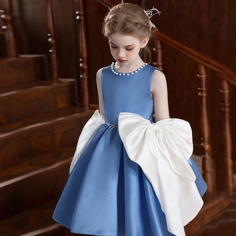 5160 Pink Kids Girls' Party Dress Birthday Elegant Princess Flower Girls' Dresses for Wedding Children Dresses Kids Girls' Wear