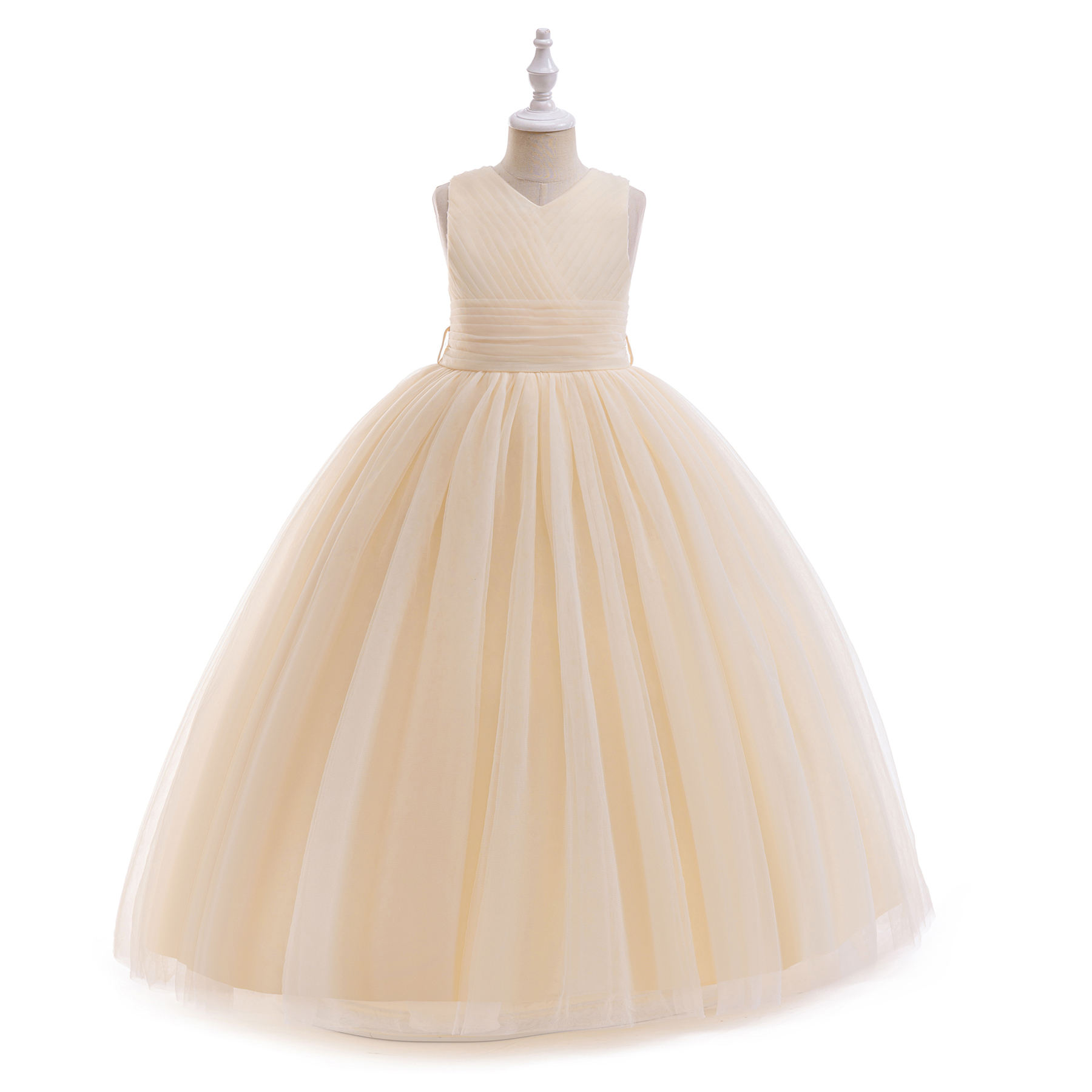 5091 Wholesale Elegant Casual Baby Girl Princess Gown Muslim Eid Flower Girl Wedding Party Dresses for Kids Girls 10-12 Years Old
