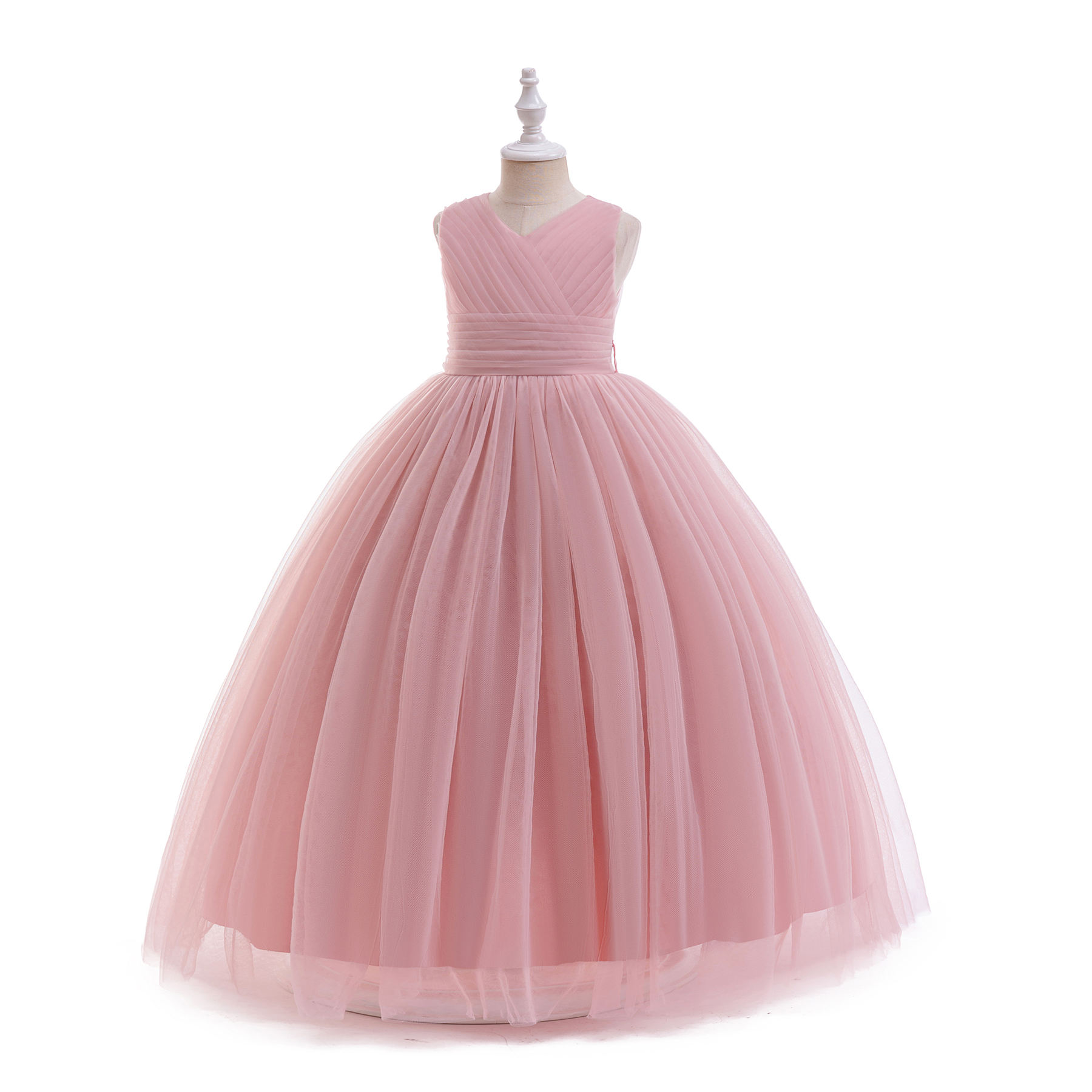 5091 Wholesale Elegant Casual Baby Girl Princess Gown Muslim Eid Flower Girl Wedding Party Dresses for Kids Girls 10-12 Years Old