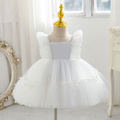 7528 White Wedding Baby Baptism Christening Dress Birthday Outfit Pageant Dresses Girls
