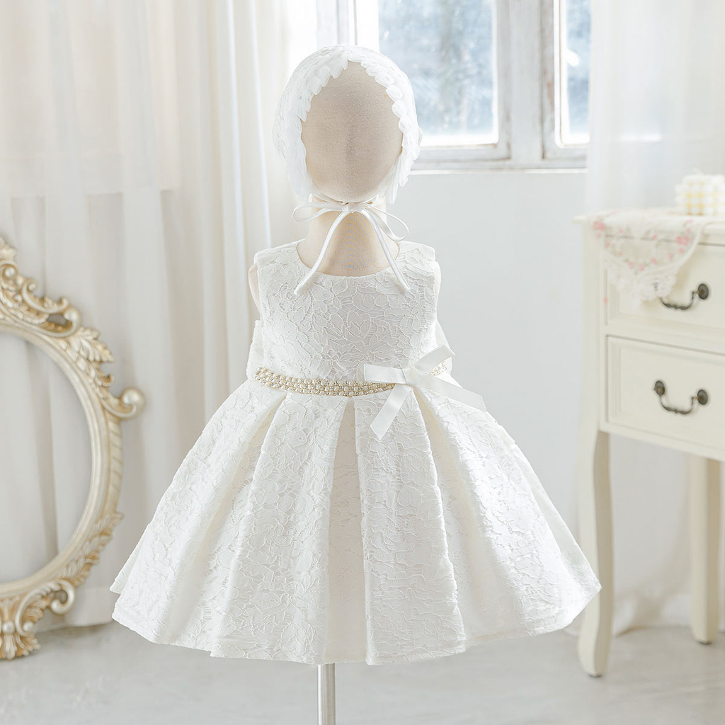 2088 Baptism Dress Girls Lace Christening Outfits First Birthday Dresses Christening Party Dress With Hat