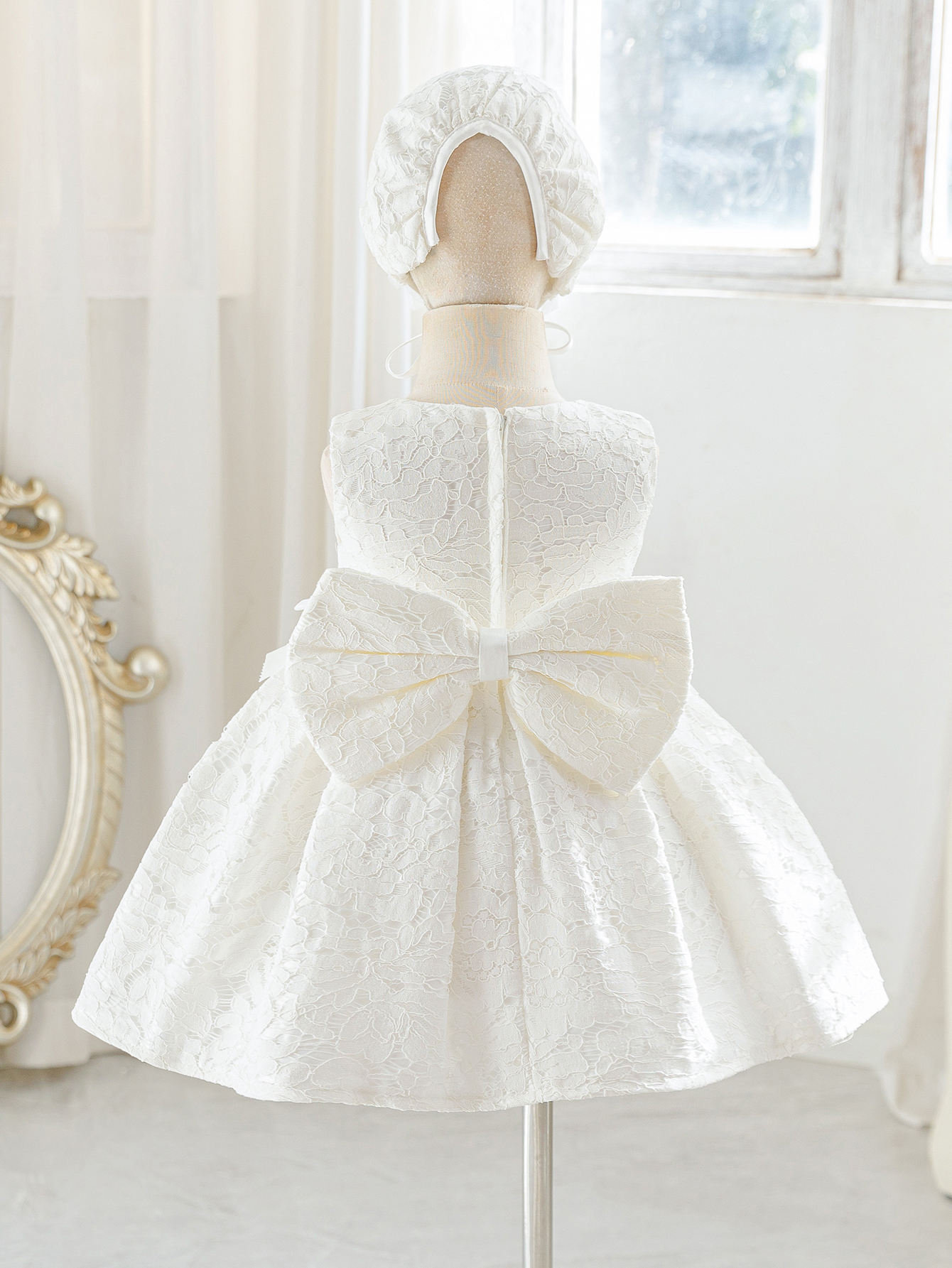2088 Baptism Dress Girls Lace Christening Outfits First Birthday Dresses Christening Party Dress With Hat