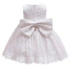 9866 Baby Girls Christening Baptism Dress 2 Piece Floral Lace Baptism Gown Christening Dress Set
