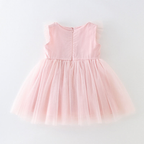 7160 Baby Girl Pink Princess Dress 1Y Floral Tutu Gown Smock Formal Party Dress for Birthday Wedding Flower Girl Casual Party Dresses