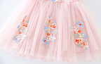 7160 Baby Girl Pink Princess Dress 1Y Floral Tutu Gown Smock Formal Party Dress for Birthday Wedding Flower Girl Casual Party Dresses