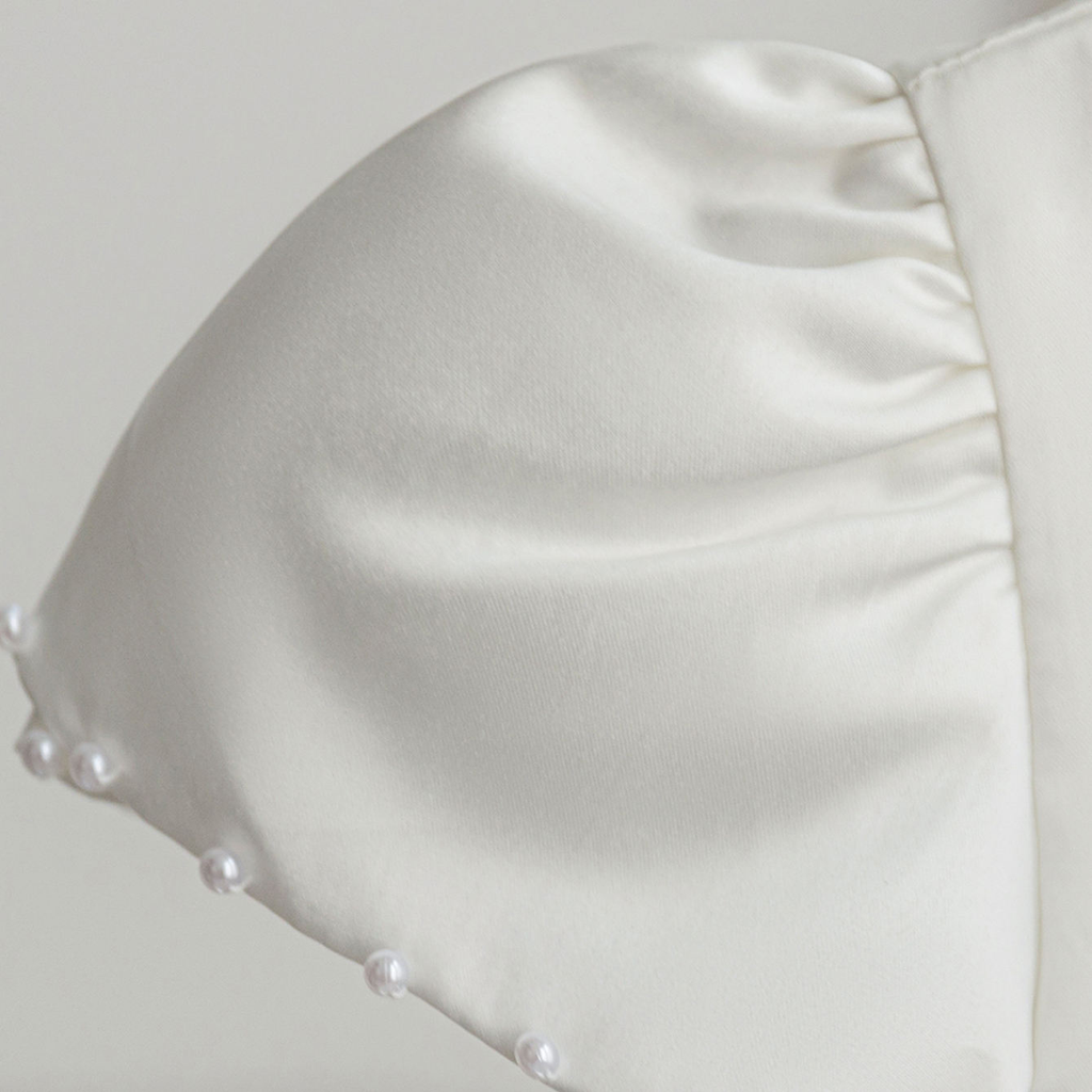 5178 Princess Wedding Dress Beaded Satin Fabric Bow Formal White Birthday High Quality Flower Girls Dresses