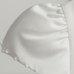 5178 Princess Wedding Dress Beaded Satin Fabric Bow Formal White Birthday High Quality Flower Girls Dresses