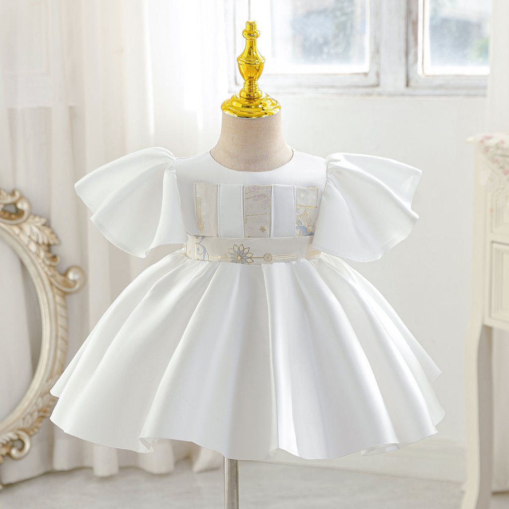 5068 Wholesale 1 Years Old Summer Tutu Princess Special Occasion Christening Baptism Kids Dress for Toddler Baby Girls and Baby Boys