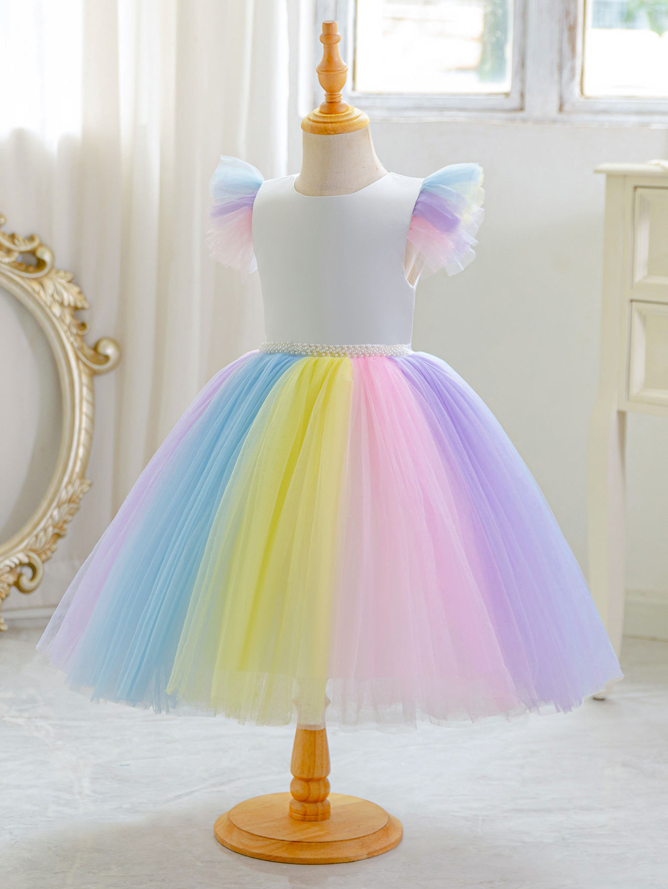 5263 Girls Princess Dress Hot Sale Colorful Princess Fancy Frock for Baby Girls Party Kids Formal Dresses for Piano Performance