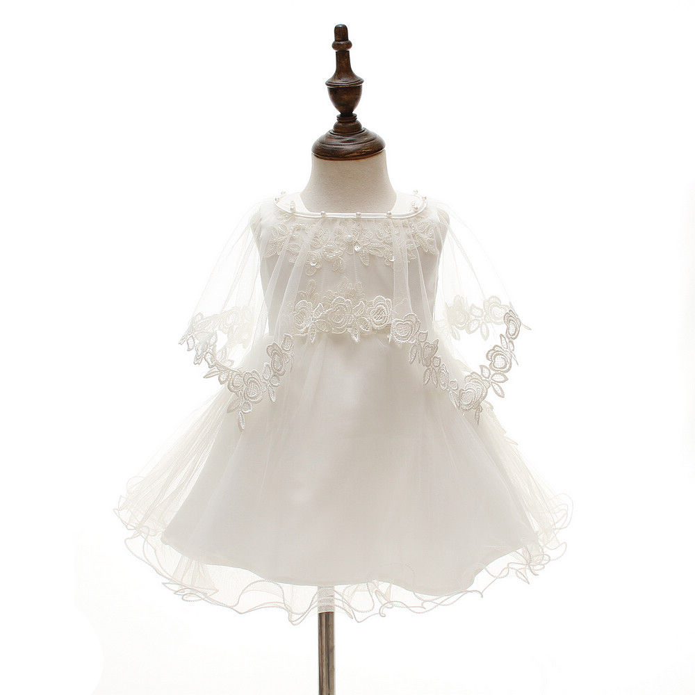 1776 Baptism Dresses for Infant Girls Flower Bow Girl Dress Party Birthday Wedding Princess  Girls Baby Baptism Dresses Birthday