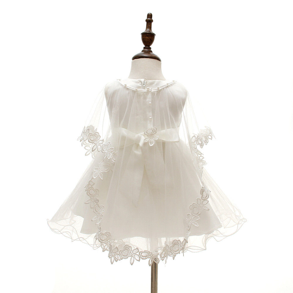1776 Baptism Dresses for Infant Girls Flower Bow Girl Dress Party Birthday Wedding Princess  Girls Baby Baptism Dresses Birthday