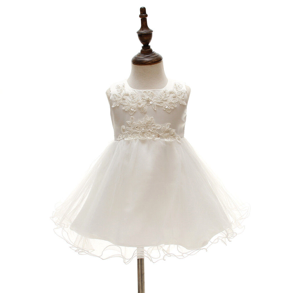 1776 Baptism Dresses for Infant Girls Flower Bow Girl Dress Party Birthday Wedding Princess  Girls Baby Baptism Dresses Birthday