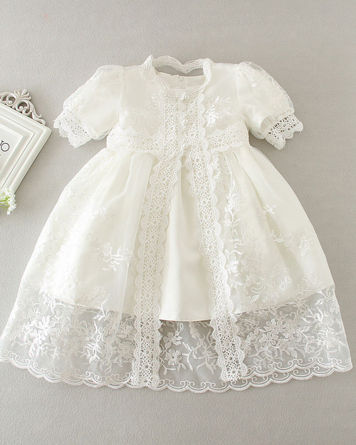1785 Baby Dresses Baby Girls Baptism Dress Birthday Party Designs Wedding White Dressgirls Babies Clothes Set Frocks