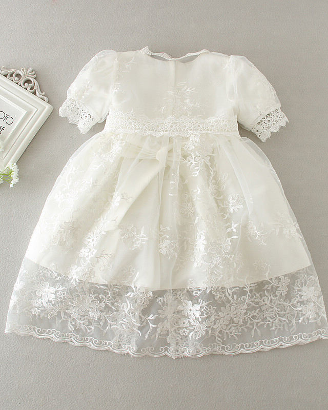 1785 Baby Dresses Baby Girls Baptism Dress Birthday Party Designs Wedding White Dressgirls Babies Clothes Set Frocks