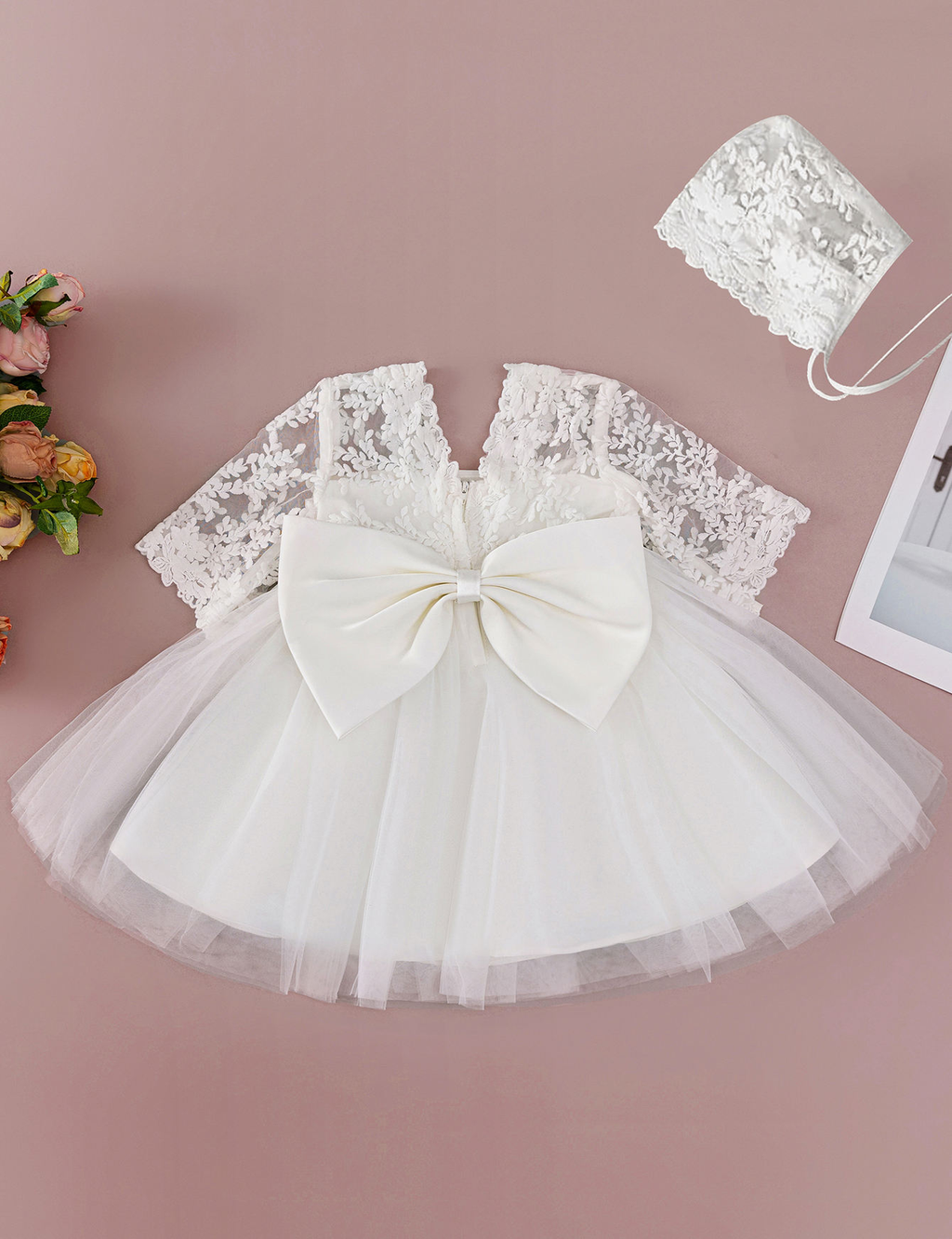 5078 Embroidery Lace Baptism Dress Dresses Baby Girl Birthday Floral Gown with Baby Girls Dress Designs