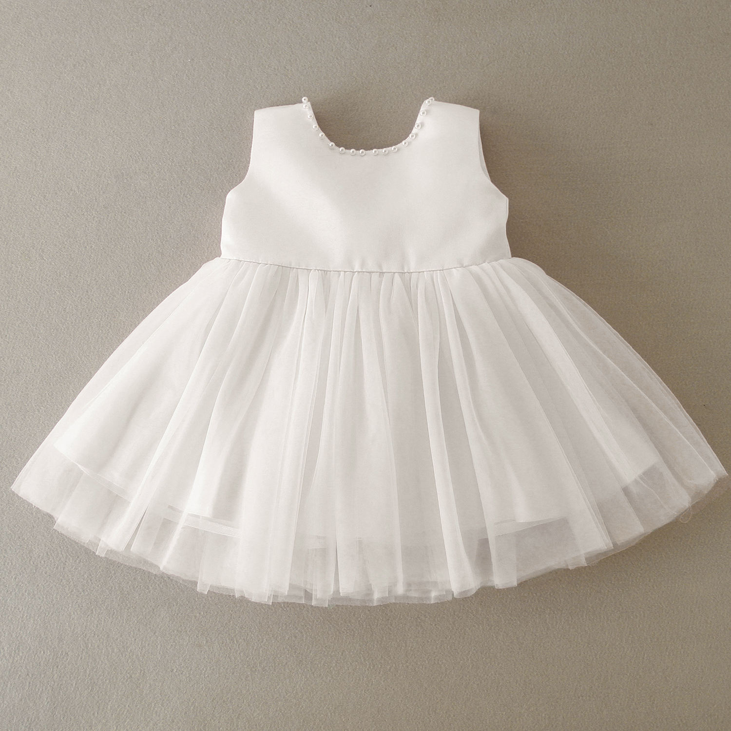 7522 Elegant Tulle Dresses Kids Beaded Flower Baby Girl Dress Fashion Formal New Design Pageant Prom Wedding