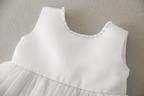7522 Elegant Tulle Dresses Kids Beaded Flower Baby Girl Dress Fashion Formal New Design Pageant Prom Wedding
