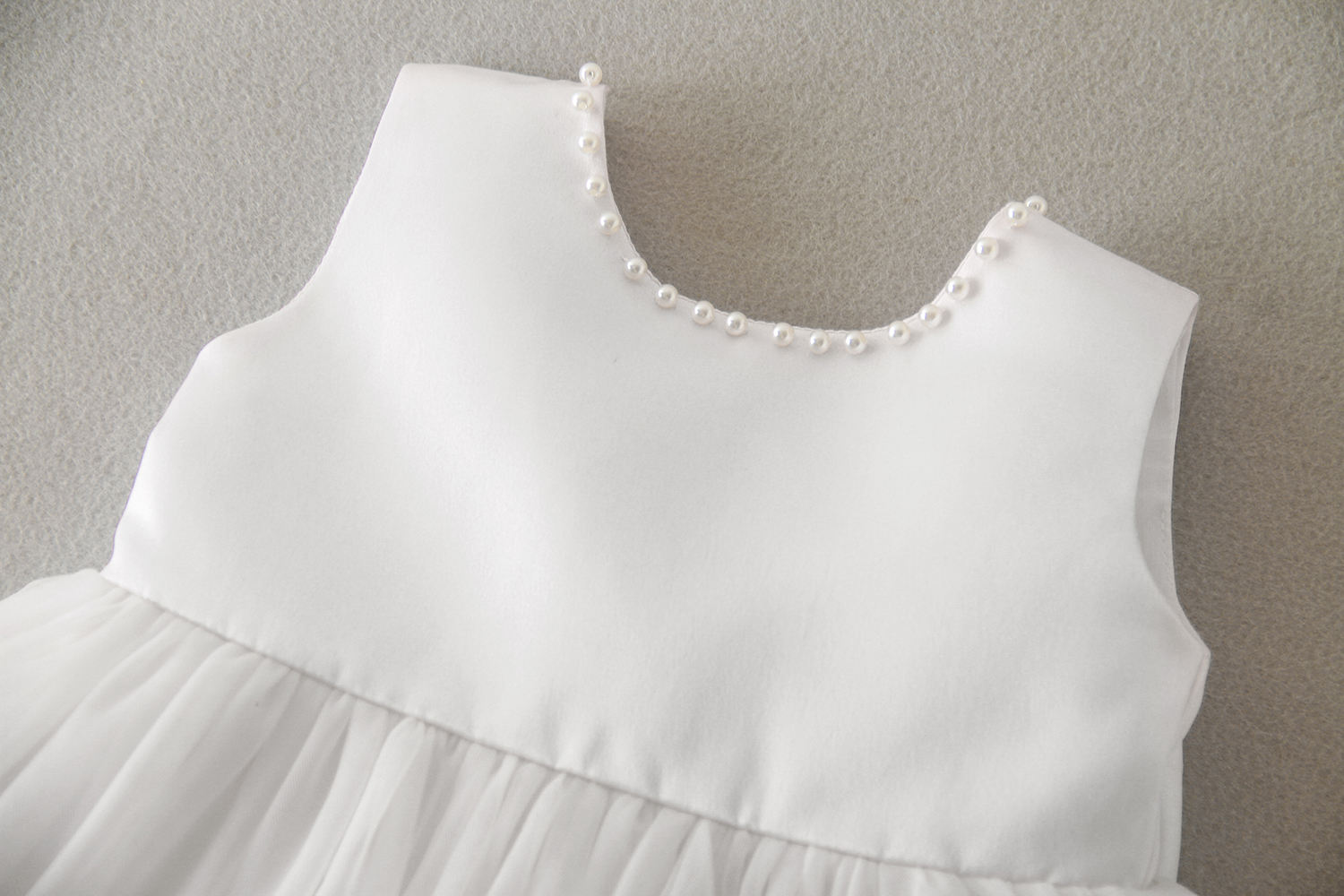 7522 Elegant Tulle Dresses Kids Beaded Flower Baby Girl Dress Fashion Formal New Design Pageant Prom Wedding