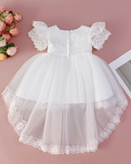 6259 Baby Girl Dresses Wedding Dresses Baptism Dress Frocks Party Wear Fancy Flower Embroidery Newborn White Clothes Wholesales