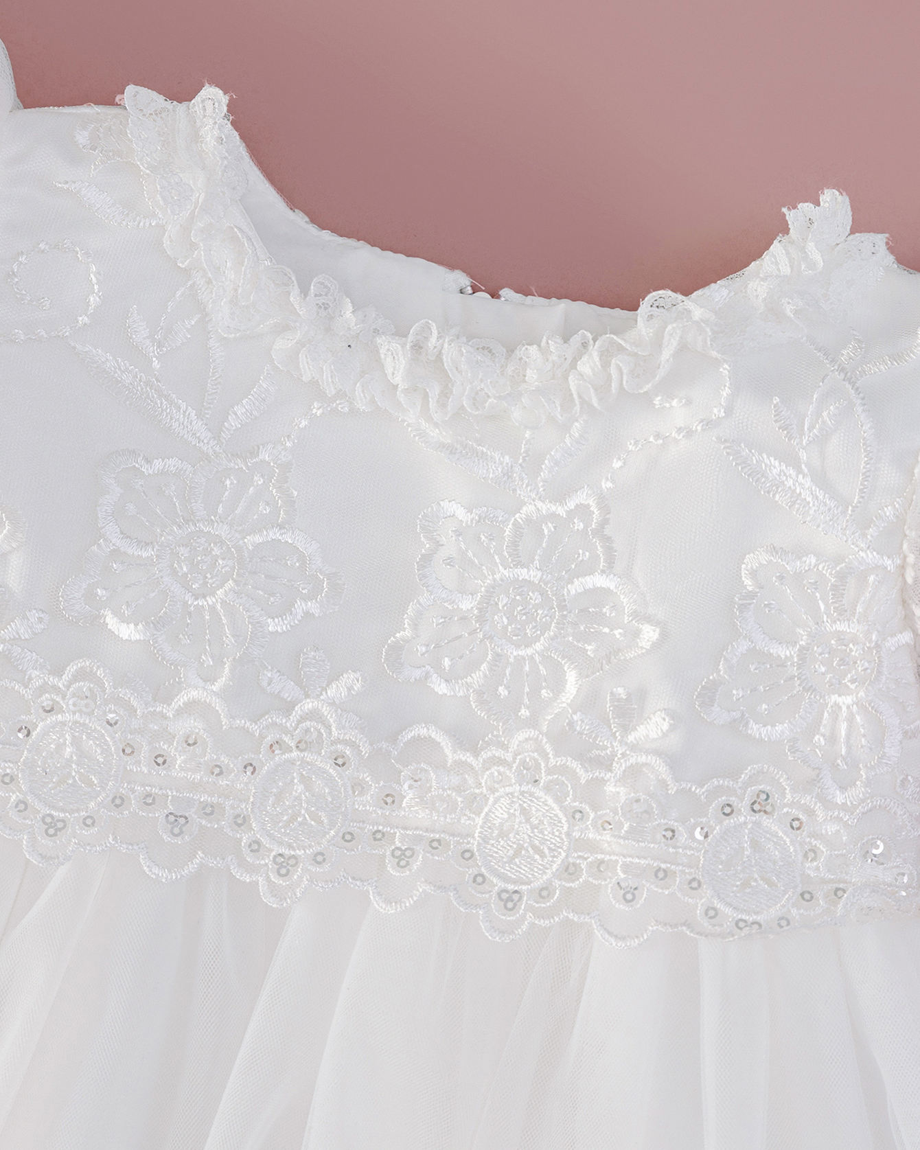 6259 Baby Girl Dresses Wedding Dresses Baptism Dress Frocks Party Wear Fancy Flower Embroidery Newborn White Clothes Wholesales