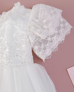6259 Baby Girl Dresses Wedding Dresses Baptism Dress Frocks Party Wear Fancy Flower Embroidery Newborn White Clothes Wholesales