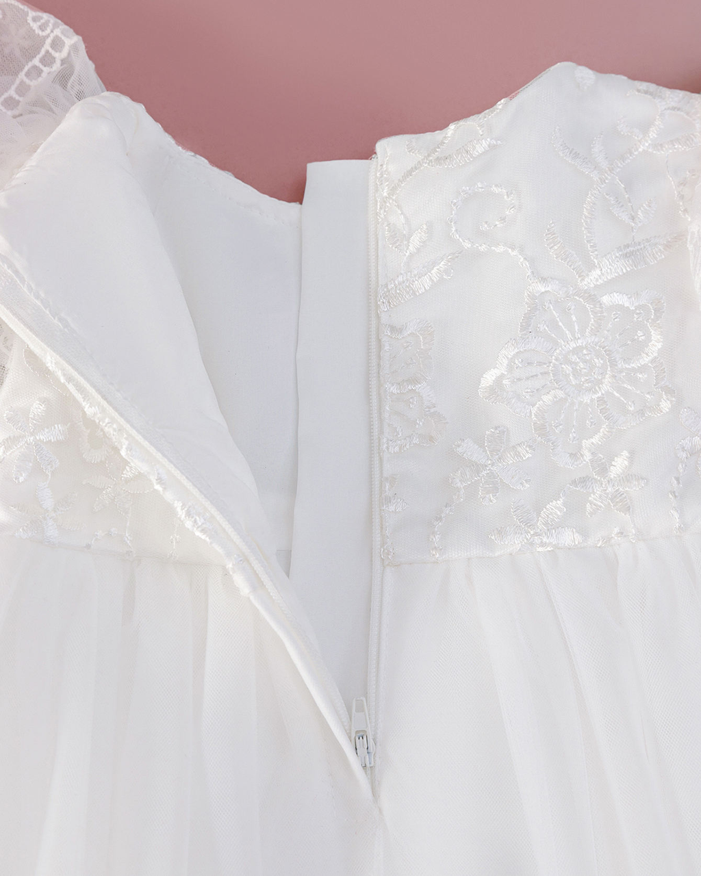 6259 Baby Girl Dresses Wedding Dresses Baptism Dress Frocks Party Wear Fancy Flower Embroidery Newborn White Clothes Wholesales