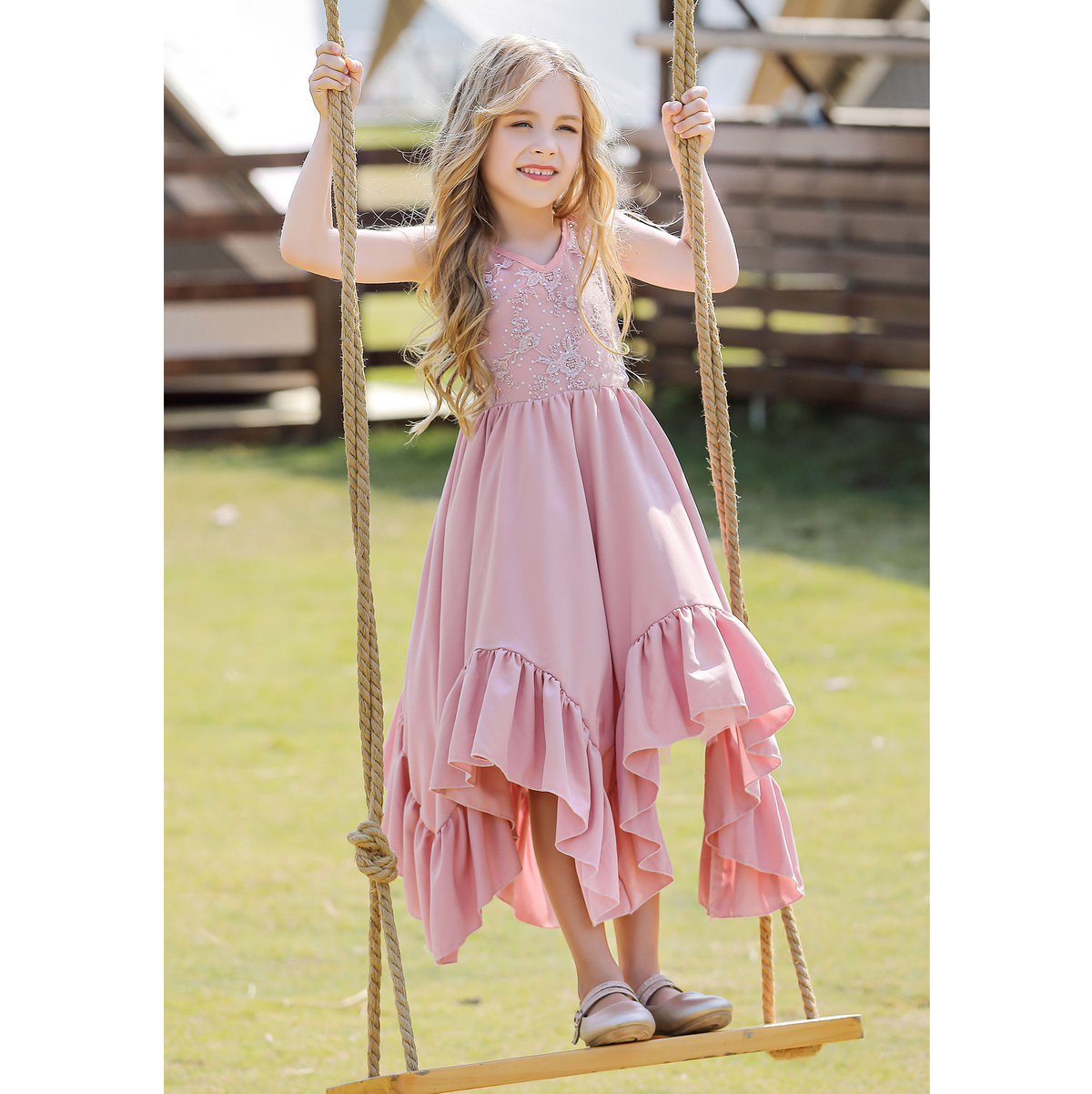 7787 Fashion Teenage Sequin Flower Girl Dress Sleeveless Elegant Casual Cute Ball Gown Wholesale Kids Dance Girls Fancy Wedding