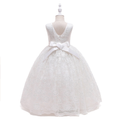 7568 Lace Prom Pageant Fancy Flower Girl Dress Sleeveless Elegant Wedding Ball Gown Tulle Kids Girls Formal Princess Cute Dresses