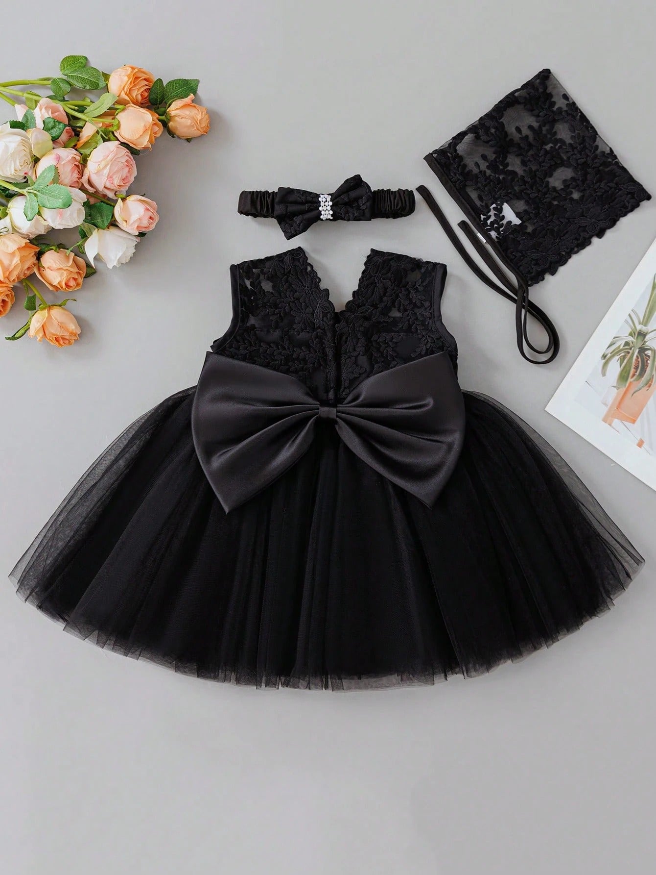 5136 Baby Dresses Cute Bow Baby Fancy Dress Princess Party Baby Frock 1 Year Birthday