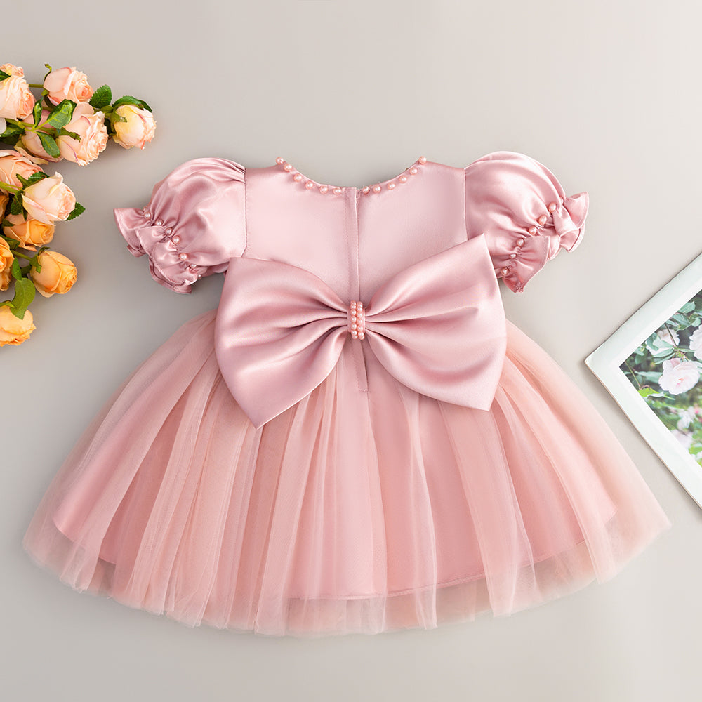 5069 Luxury Toddler Baby Girl Dress Green Purple Puff Net Fairy Casual Baptism Occasion Dresses for 6 Months Baby Girls