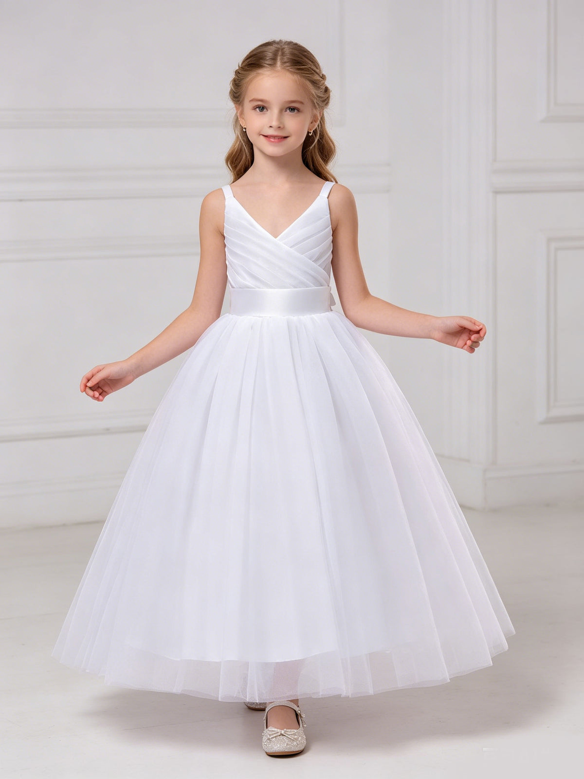 9726 Wholesale Elegant Purple Princess Evening Gown Flower Girl Wedding Birthday Party Dress Kids Teenager Girls Formal Dresses