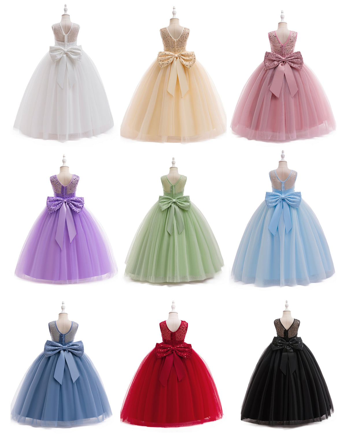 5137 Wholesale White Lace First Communion Dress Kids Flower Girl Formal Wear for Church First Holy Communion Ceremony