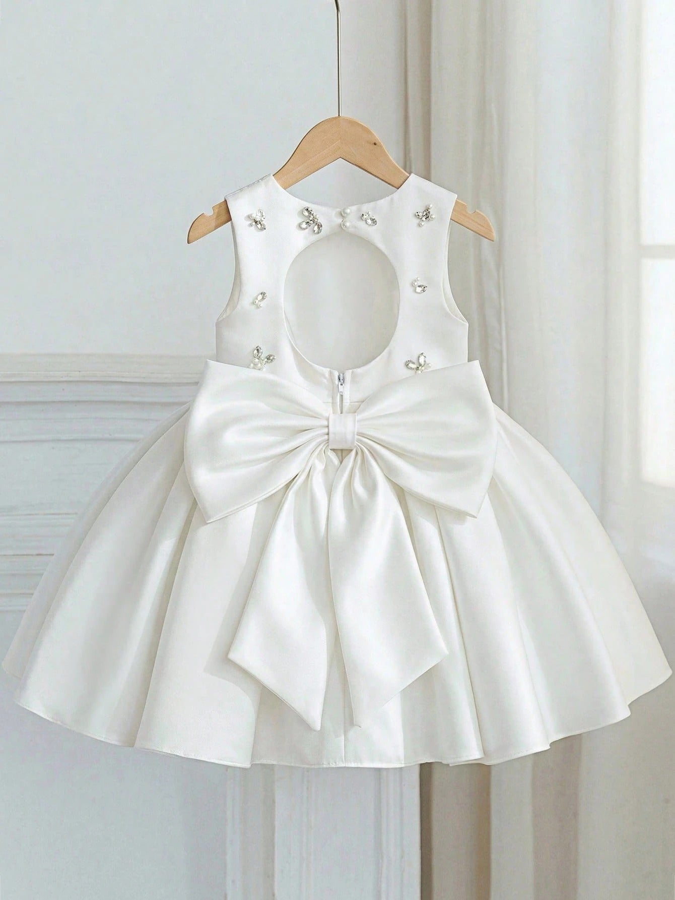 5370 Wholesale Satin Princess Night Summer Flower Girl Wedding Birthday Dresses for Kids Girls